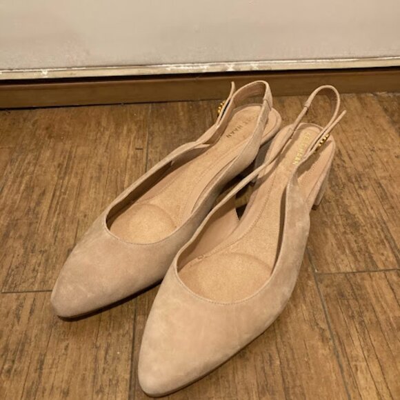 NWOT Cole Haan Women's The Go-To Slingback Pump, 45mm, Brush Suede, Size 10.5 - Picture 5 of 8